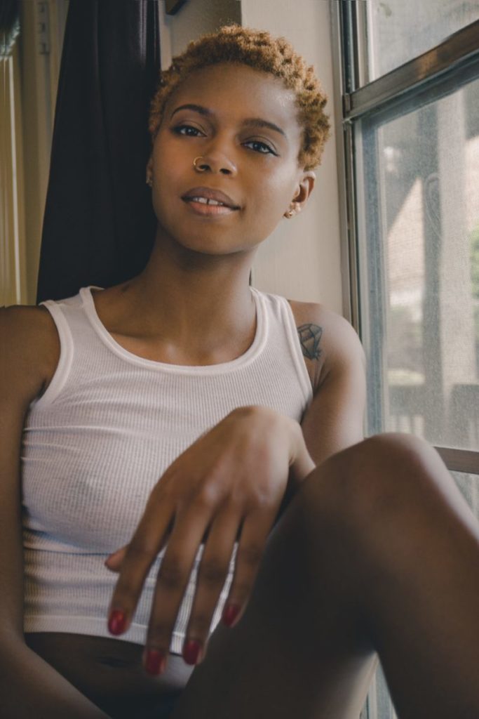 short hair under shirt