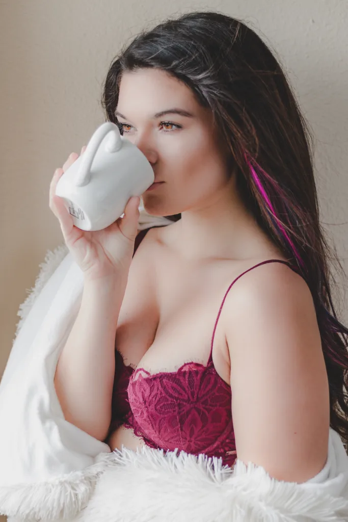 Cozy Boudoir blanket and lingerie